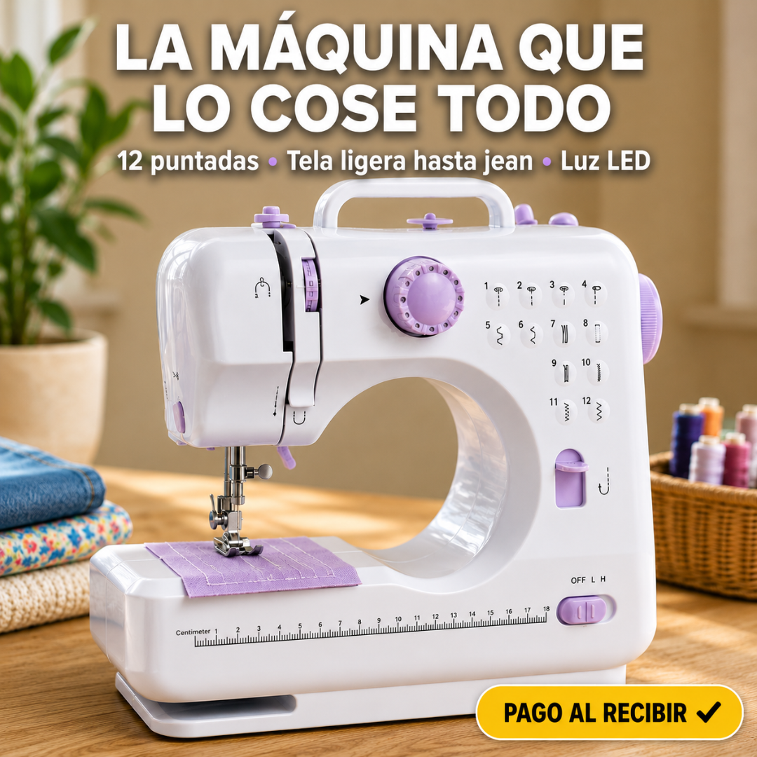 Máquina De Coser 12 Puntadas + Kit De Costura