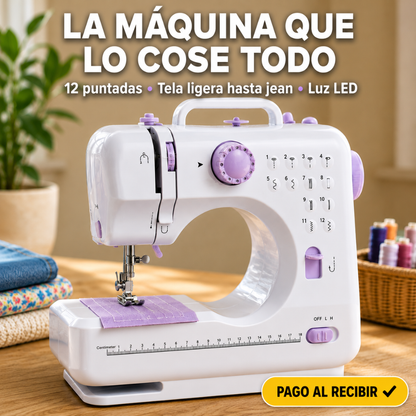 Máquina De Coser 12 Puntadas + Kit De Costura