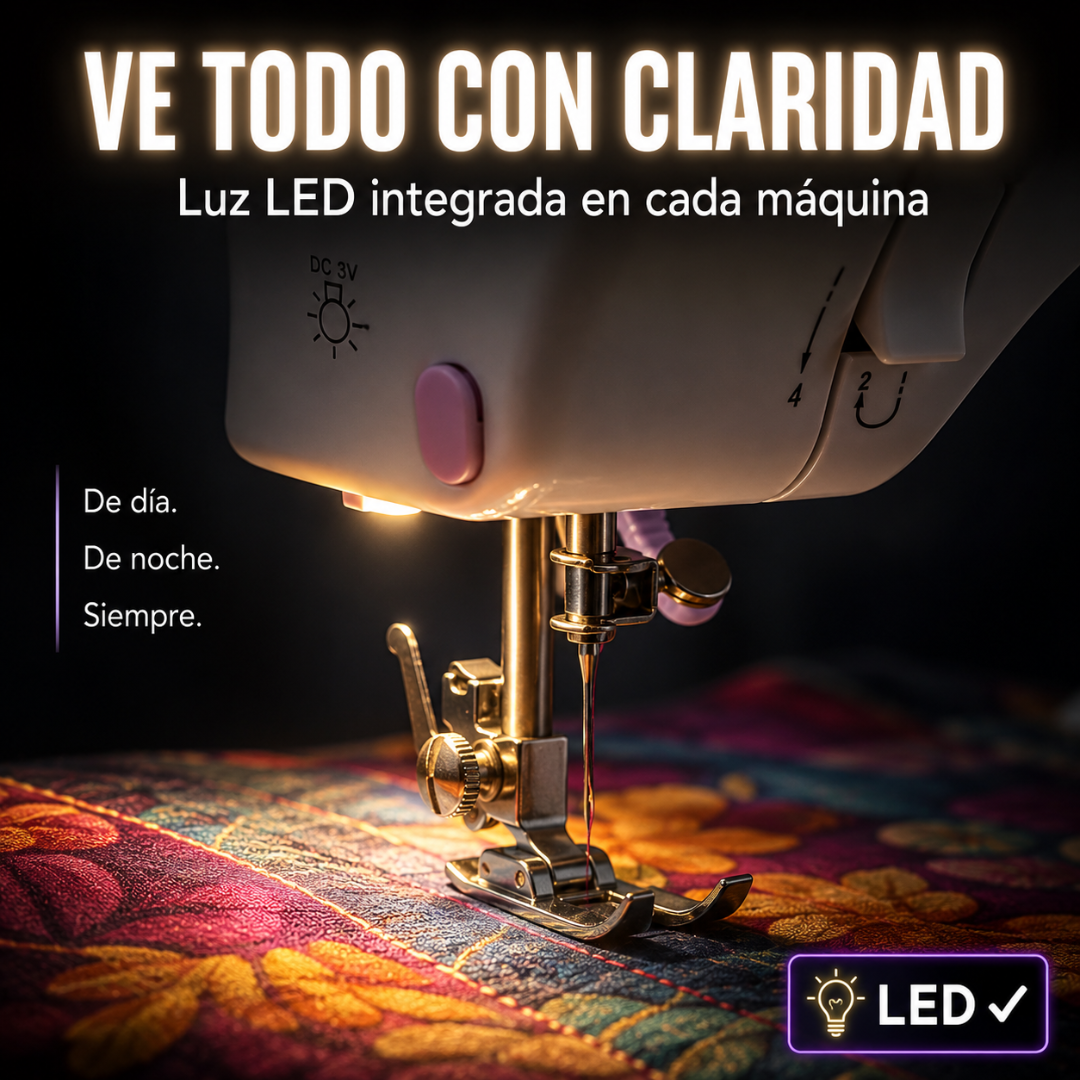 Máquina De Coser 12 Puntadas + Kit De Costura